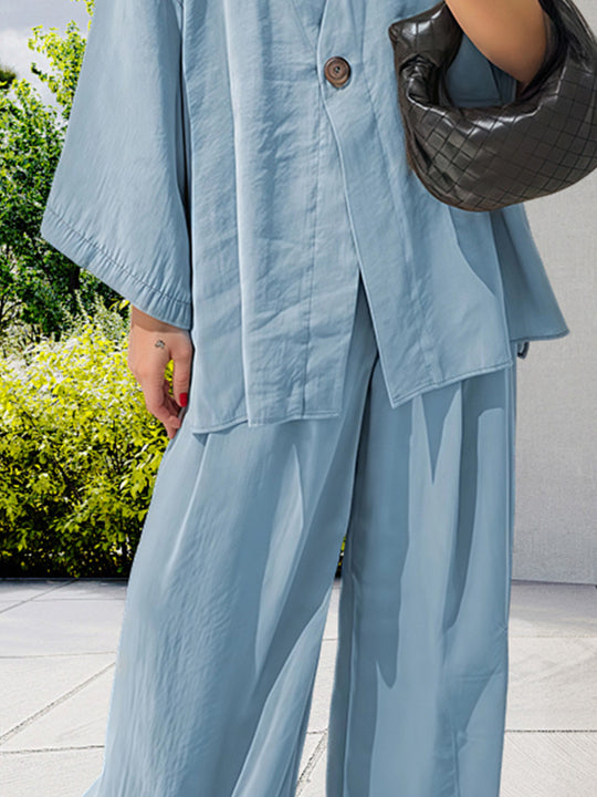 Damen Elegante Kimono-Jacke mit weiten Ärmeln und lockerer Passform Heidi-Mode