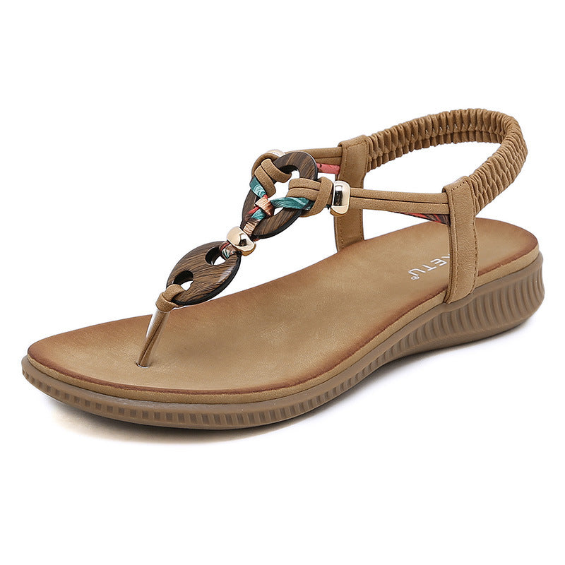 Damen Sandalen mit eleganter Kette und komfortablem Fußbett Heidi-Mode