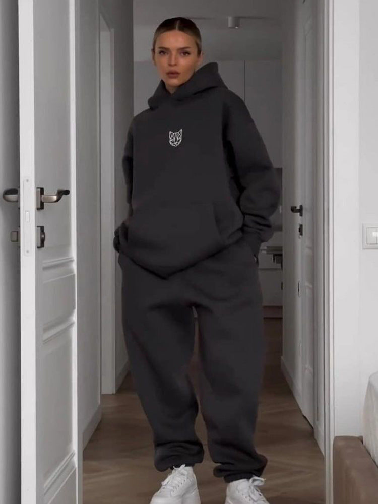 Damen Oversized Hoodie mit lässigen Hosen Heidi-Mode