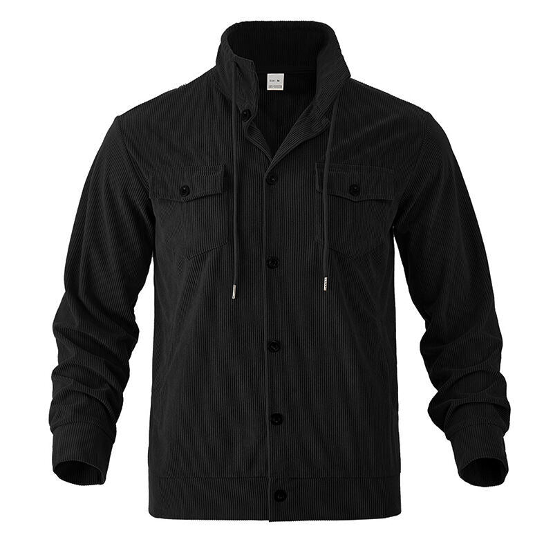 Herren Cordjacke mit verstellbarem Kordelzug und praktischen Brusttaschen Heidi-Mode