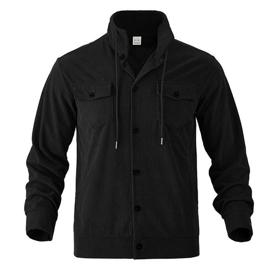 Herren Cordjacke mit verstellbarem Kordelzug und praktischen Brusttaschen Heidi-Mode