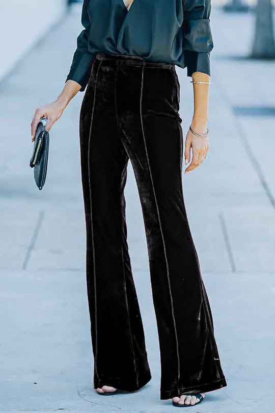 Heidi-Mode | Munter Velours Nahtlose Flare Hosen
