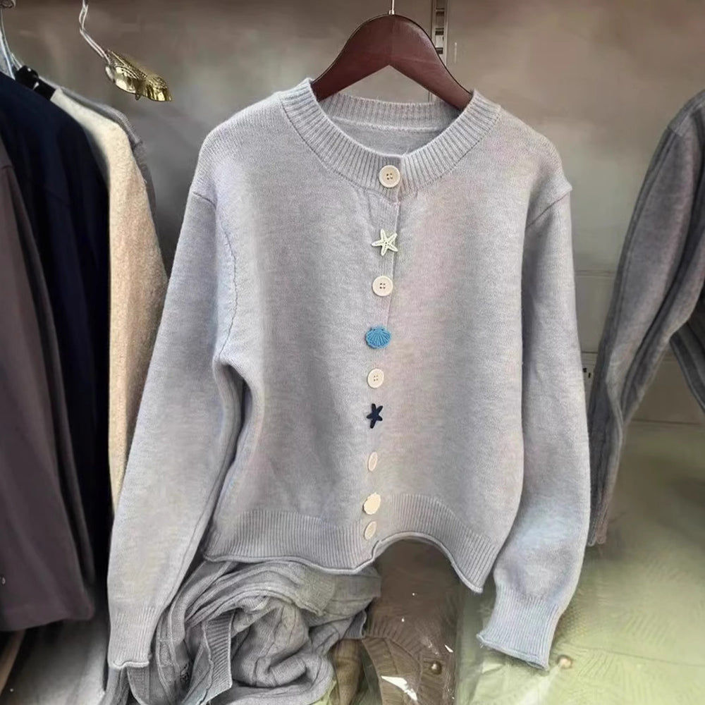 Damen verspielter Strickpullover Heidi-Mode