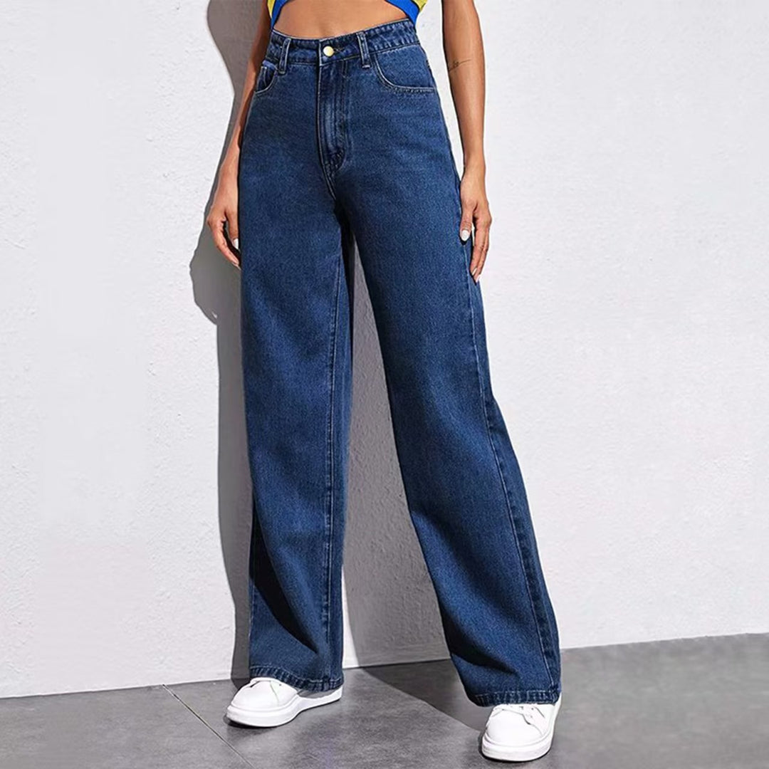 Damen Weit geschnittene Jeans im Vintage-Stil Heidi-Mode
