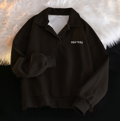 Femme Cropped Polo Sweatshirt mit besticktem Detail Heidi-Mode