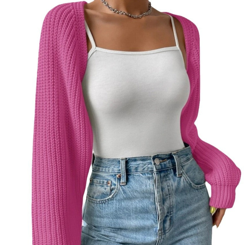 Damen Strickjacke mit lässigem Schnitt und Rippstrickdesign Heidi-Mode