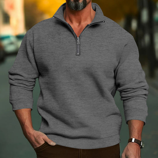 Herren Freizeit-Hoodie mit Reißverschluss und elastischen Bündchen Heidi-Mode