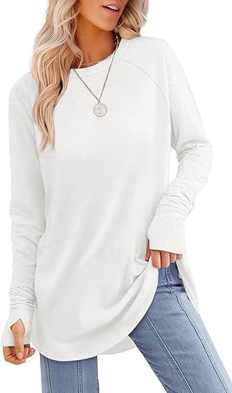Damen lässiger Langarmshirt mit modernem Schnitt Heidi-Mode
