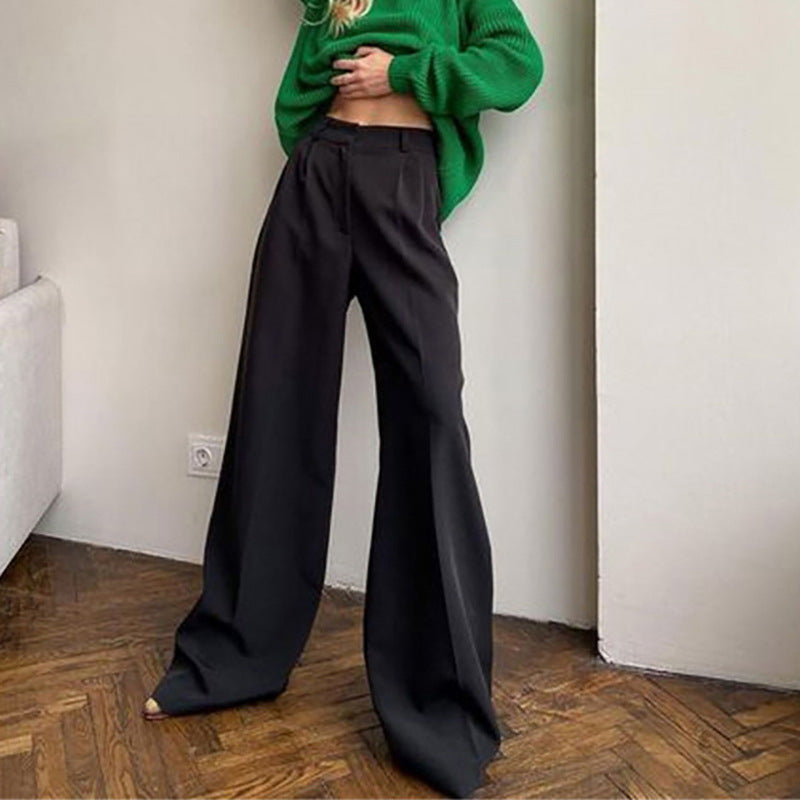 Damen Weite Palazzo-Hose mit eleganter Taillierung und modischem Schnitt Heidi-Mode