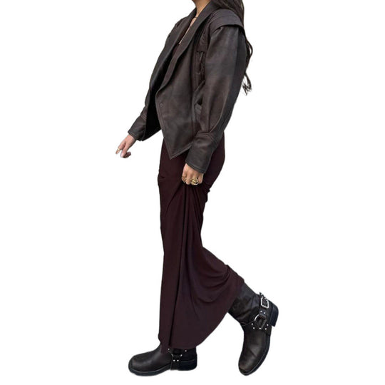 Damen Biker jacke mit elastischem Bund Heidi-Mode