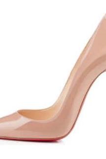 Heidi-Mode | Spitz Zulaufende 1rote Boden Schuhe