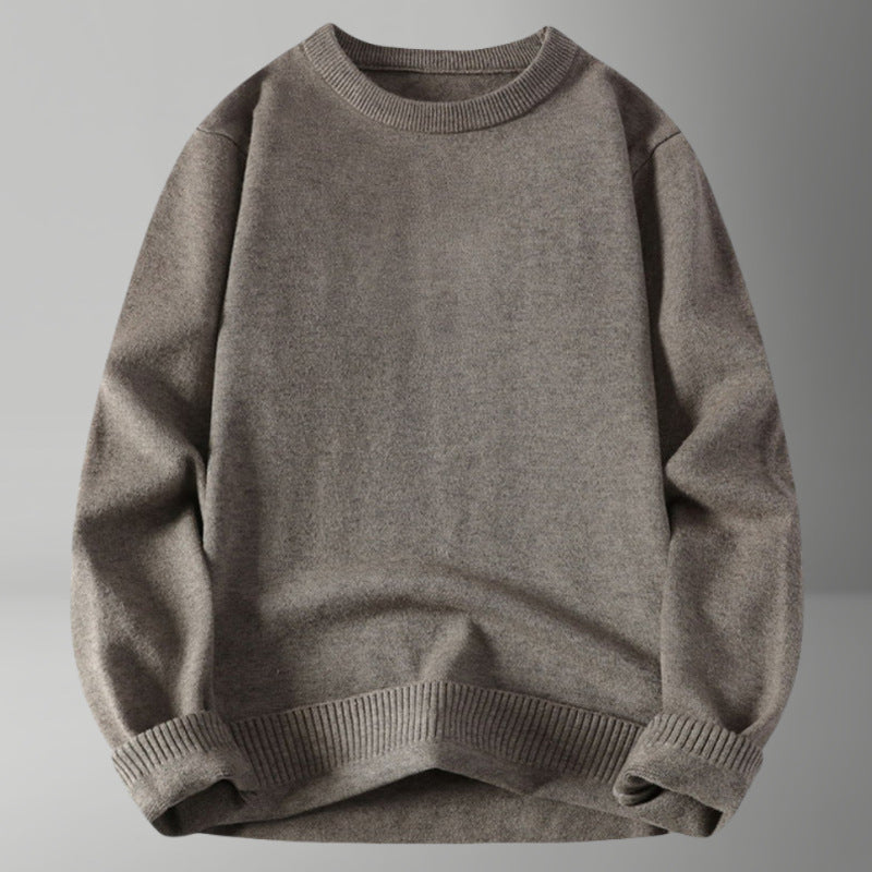 Damen bequemer und eleganter Rundhalsausschnitt Pullover Heidi-Mode