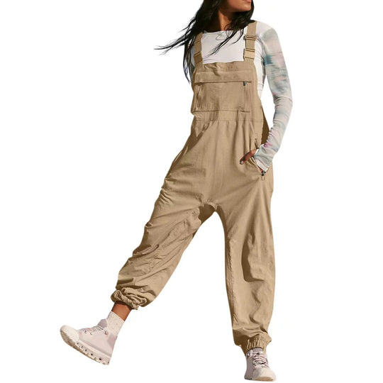 Damen Overalls mit verstellbaren Trägern und praktischen Taschen Heidi-Mode