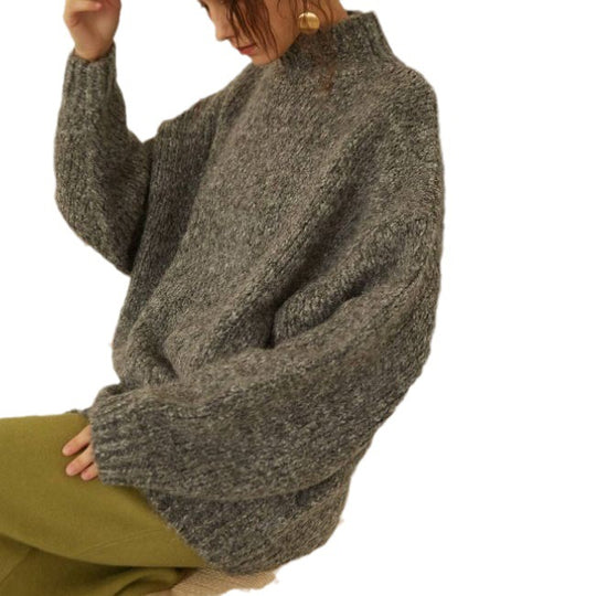 Damen Grobstrick Pullover Heidi-Mode