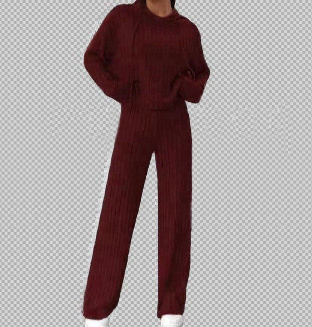 Damen lässiger Strickanzug Heidi-Mode