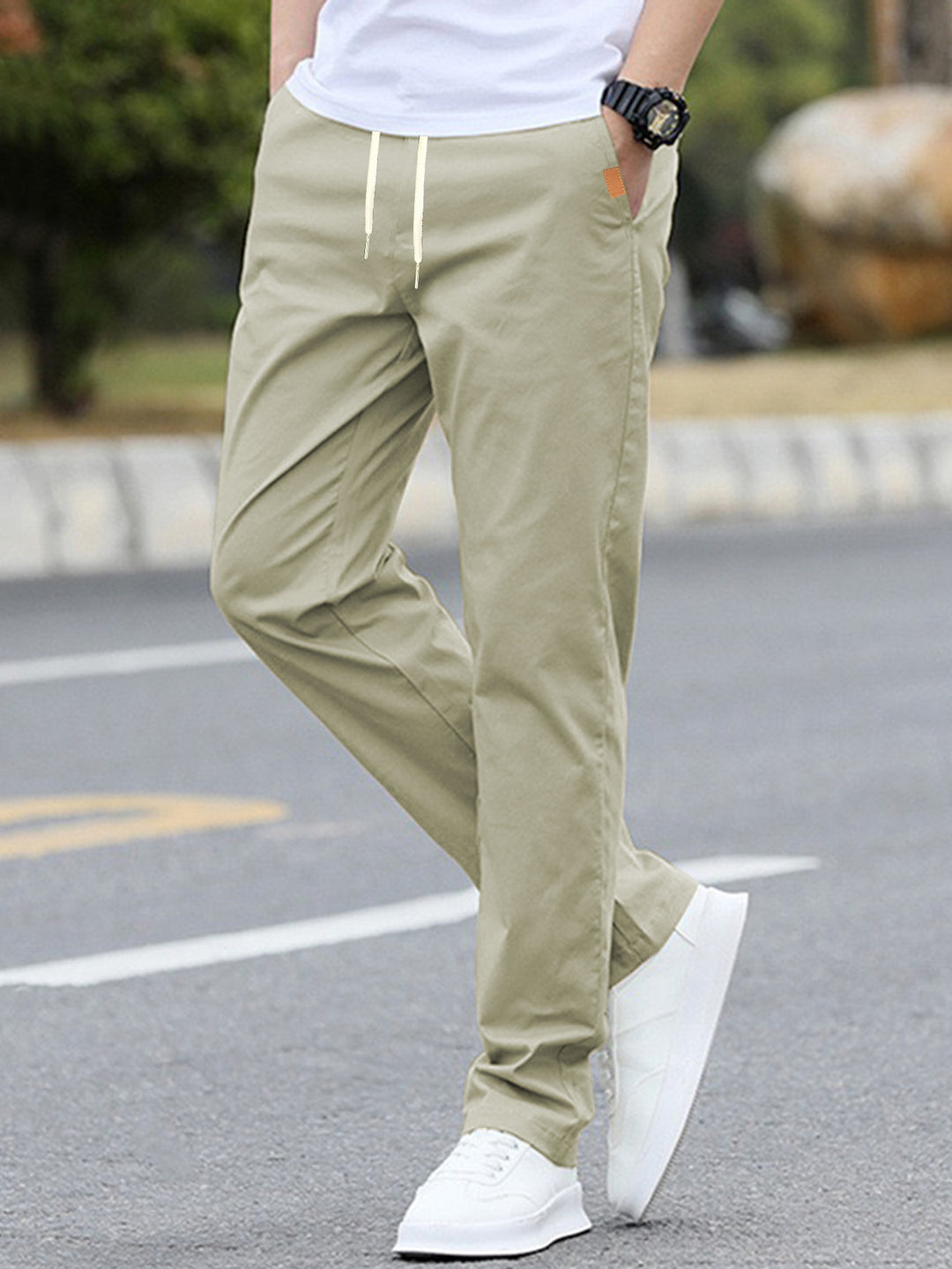 Herren Freizeit-Hose mit atmungsaktivem Material und elastischem Bund Heidi-Mode