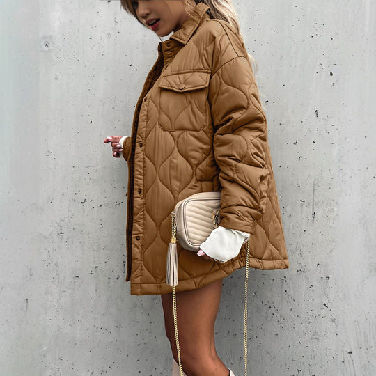 Damen Steppjacke im lässigen Oversized-Stil Heidi-Mode