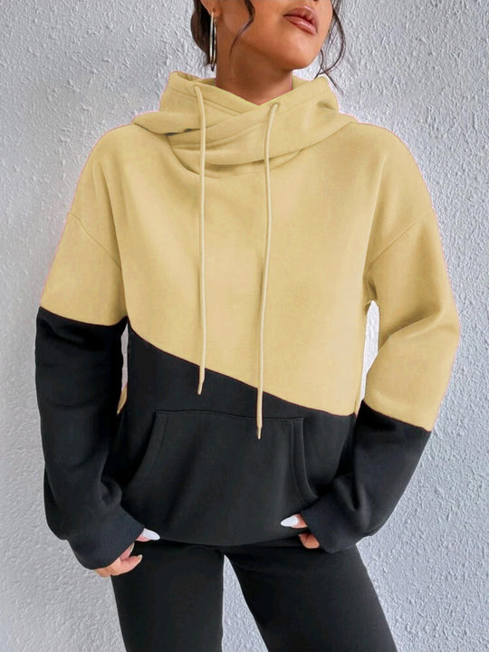 Damen Hoodie mit hochgeschlossenem Kragen Heidi-Mode