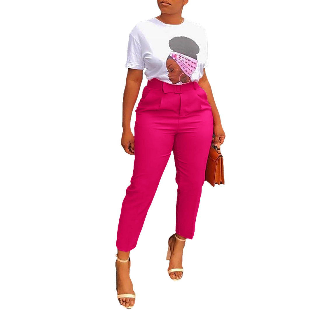 Damen Chinohose mit hohem Bund und eleganter Schnittführung Heidi-Mode