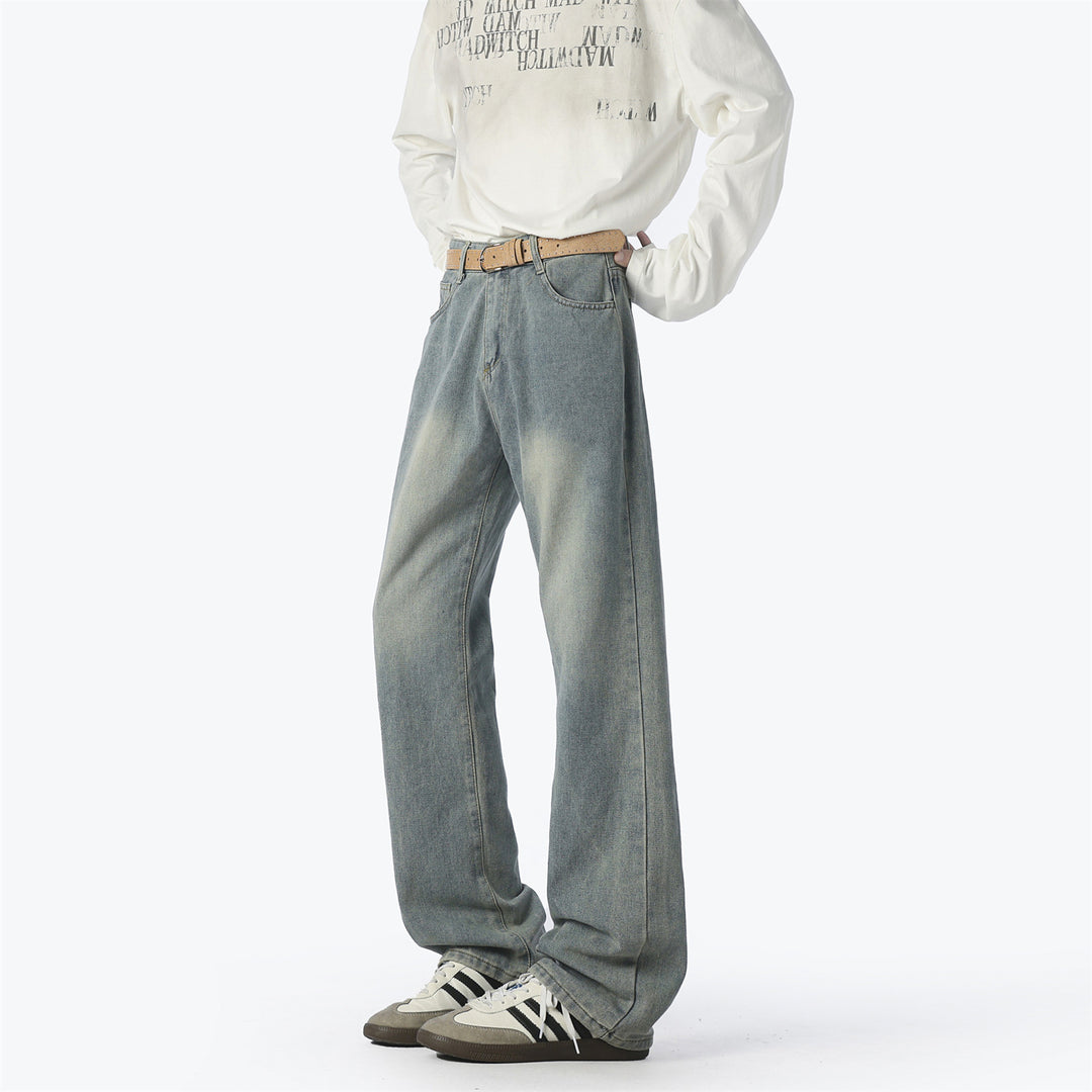 Damen Lässige High-Waist Denim-Hose im Vintage-Stil Heidi-Mode