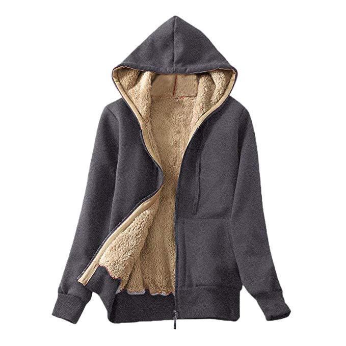 Damen Kuschelige Fleecejacke mit hohem Kragen und praktischem Reißverschluss Heidi-Mode