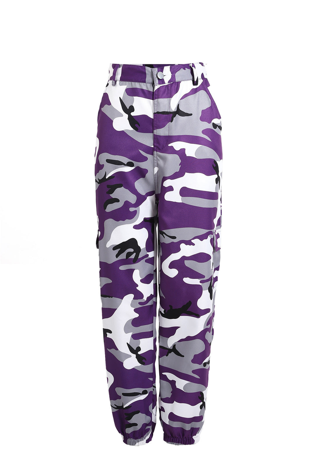 Damen Cargohose im modernen Camouflage-Stil mit elastischem Bund und Taschen Heidi-Mode