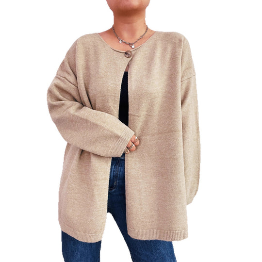 Damen lässiger Strickcardigan mit offenem Schnitt und weichen Materialien Heidi-Mode