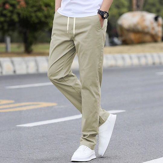 Herren bequeme Freizeithosen mit elastischem Bund und praktischen Seitentaschen Heidi-Mode