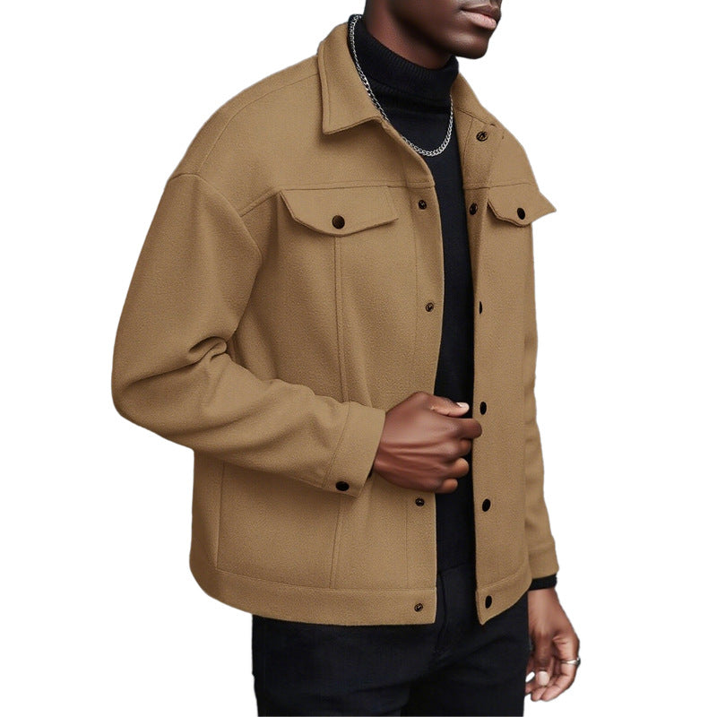 Herren lässige Übergangsjacke mit praktischen Taschen und modernem Kragen Heidi-Mode
