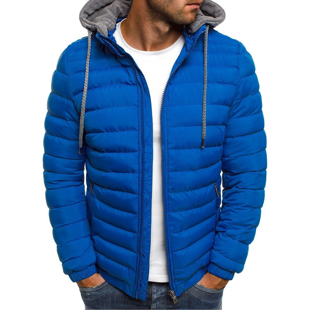 Herren Leichte Steppjacke mit abnehmbarer Kapuze Heidi-Mode