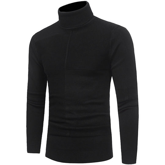 Herren Hochwertiger Rollkragenpullover aus weichem Strick Heidi-Mode