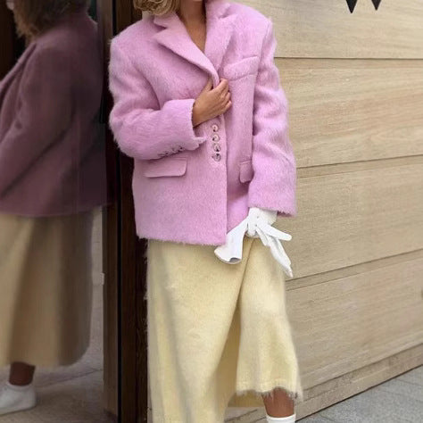 Damen Oversized Wollmantel Heidi-Mode