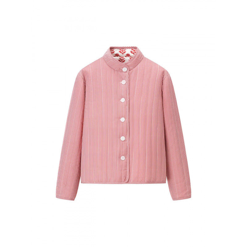 Damen Steppjacke mit floralem Muster und bequemem Schnitt Heidi-Mode
