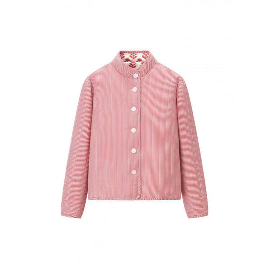 Damen Steppjacke mit floralem Muster und bequemem Schnitt Heidi-Mode