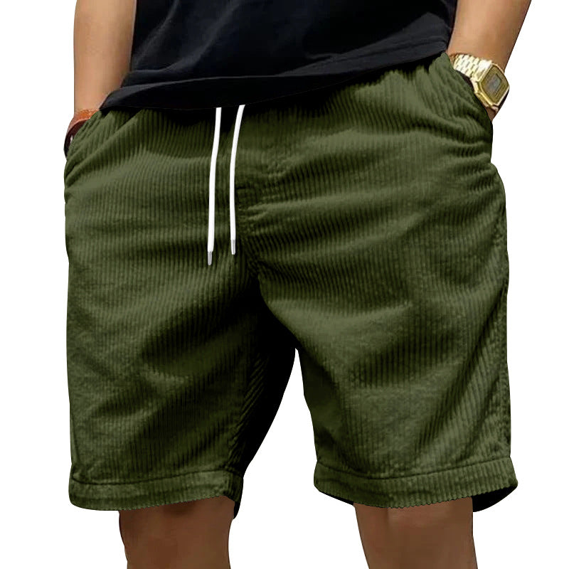 Herren bequeme Freizeithose aus strukturiertem Cordstoff Heidi-Mode