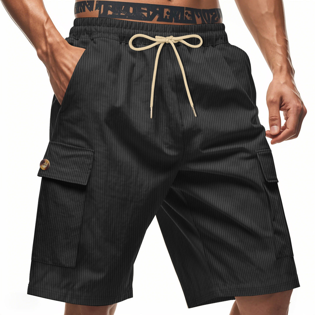 Herren Cargo-Shorts mit verstellbarem Kordelzug und praktischen Seitentaschen Heidi-Mode