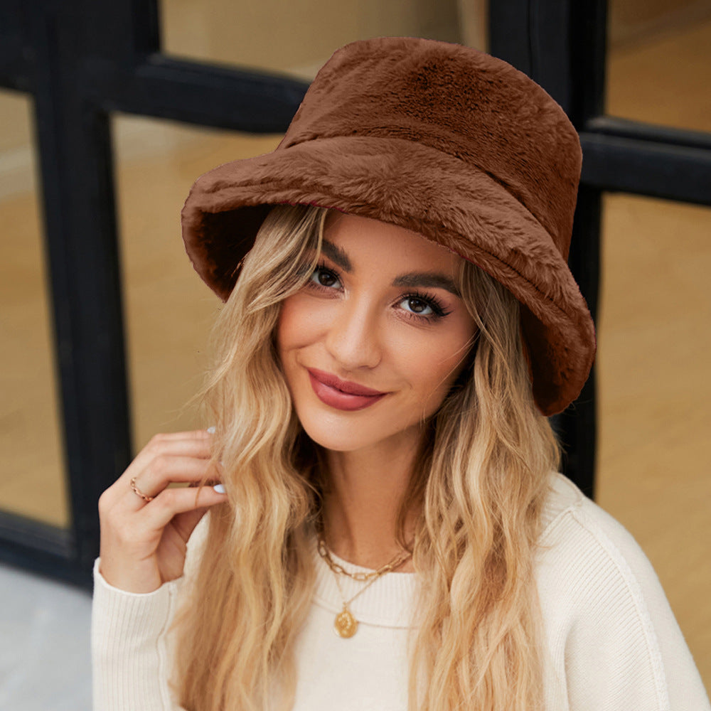 Damen Kuschelhut aus weichem Plüsch Heidi-Mode