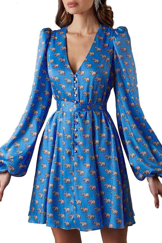 Heidi-Mode | Satin V-Ausschnitt Slim Kleid