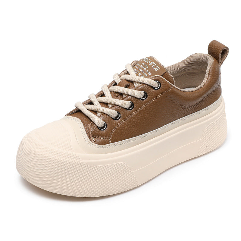 Damen Chunky Plateau Schnürsneaker mit strukturiertem Obermaterial Heidi-Mode