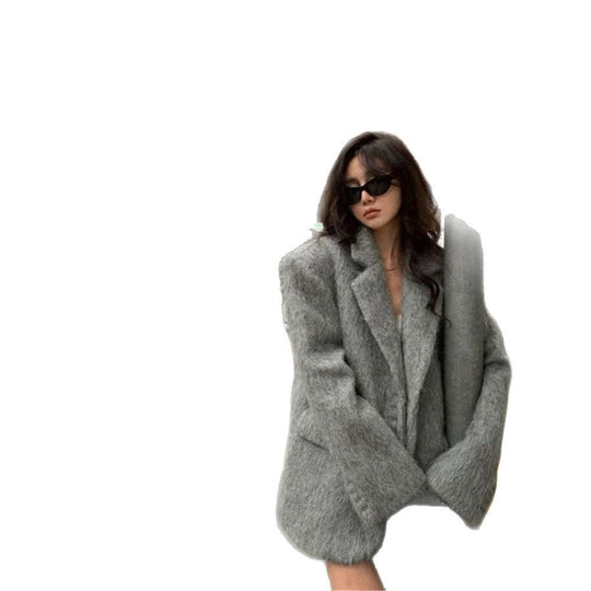 Damen Modischer Oversized-Blazer mit luxuriösem Futter Heidi-Mode