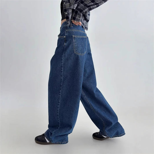 Damen Hochtaillierte Baggy-Jeans Heidi-Mode
