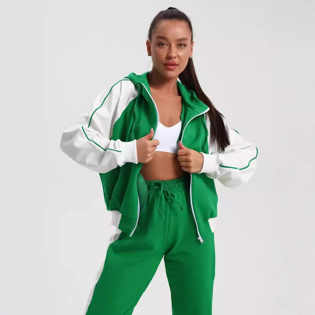 Damen Sportlicher Hoodie-Trainingsanzug mit eleganten Details und hochwertigem Material Heidi-Mode