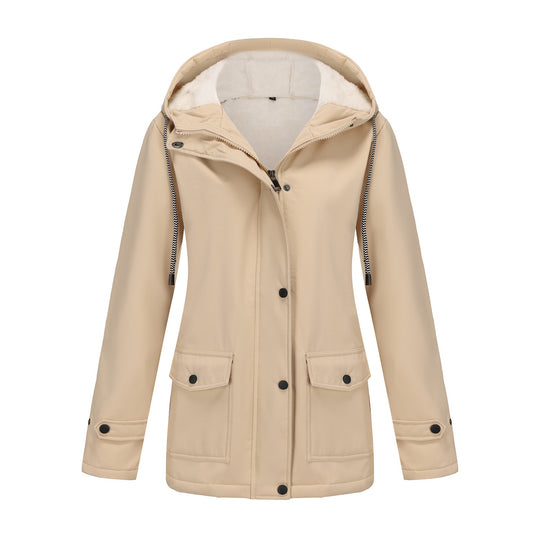 Damen Kapuzenjacke mit weichem Fleece-Futter Heidi-Mode