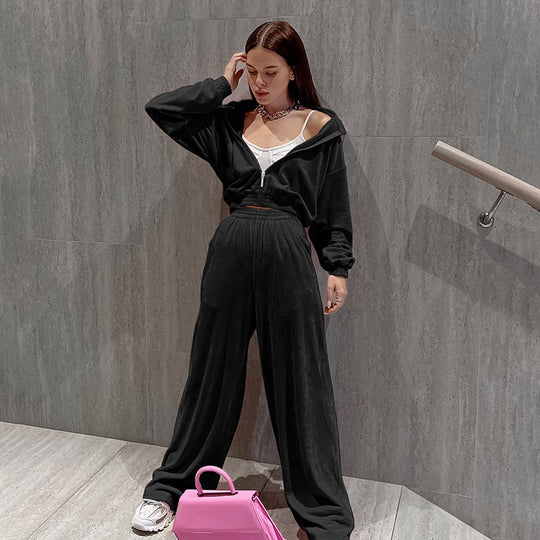 Damen bequeme Trainingsanzug mit weitem Schnitt Heidi-Mode