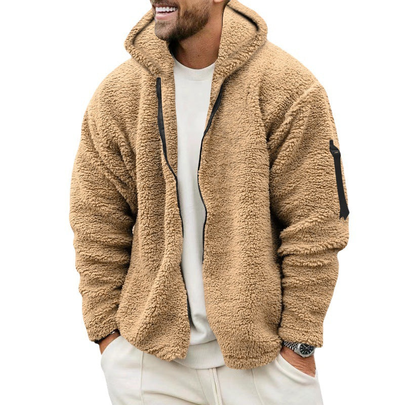 Herren Fleecejacke mit Kapuze Heidi-Mode