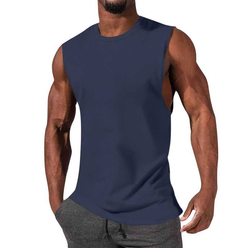 Herren ärmelloses Sport-Tanktop aus atmungsaktiver Baumwolle mit modernem Schnitt Heidi-Mode