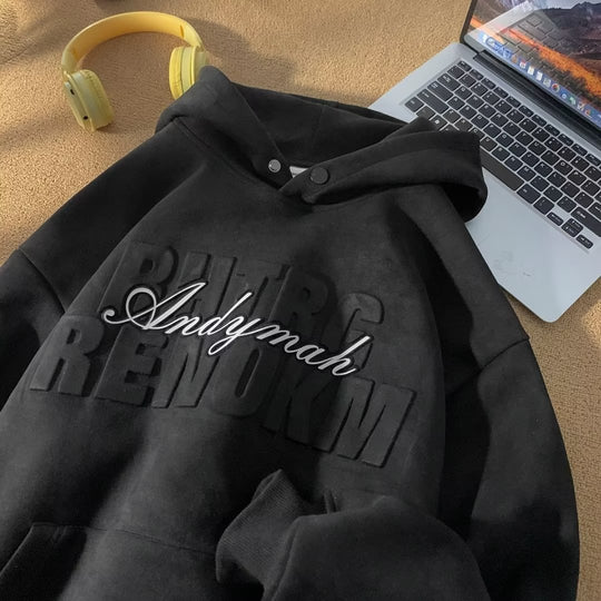 Herren modischer Hoodie mit zeitgenössischem Grafikdesign und praktischen Details Heidi-Mode