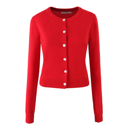 Damen Strickjacke mit eleganten Knöpfen und figurfreundlichem Schnitt Heidi-Mode