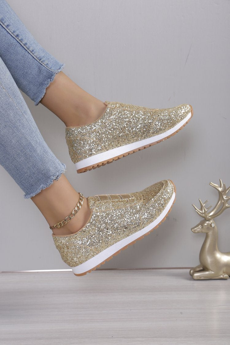 Damen Glitzernde Slip-On Sneakers Heidi-Mode
