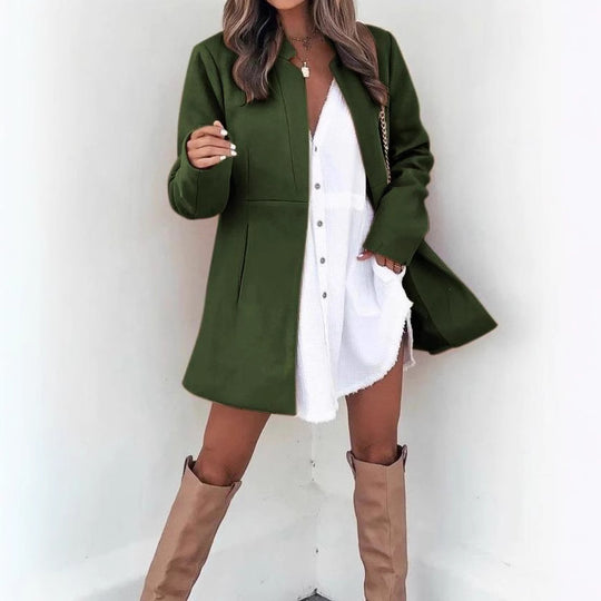 Damen Modische Übergangsjacke mit schlichten Linien und praktischen Taschen Heidi-Mode